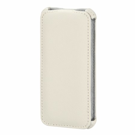 Mobilfodral Flip-Front Vit - iPhone 5/5S/SE