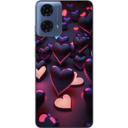 Kompatibelt Mobildeksel til Motorola Motorola Moto G24 Midnattshjerter