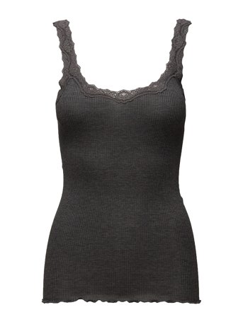 Rosemunde Rwbabette Silk Sl Deep Back Lace To - Black - S