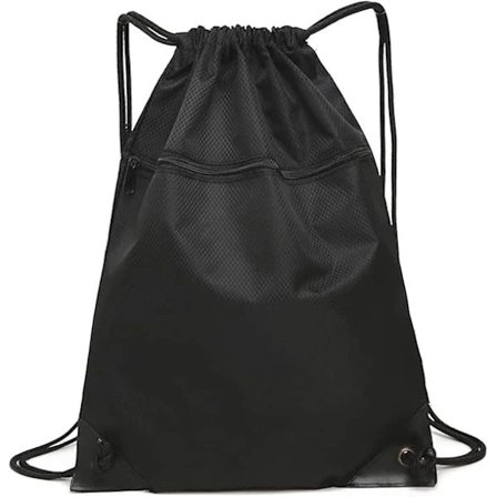 Gymbag med glidelås, Sport Stor Kapasitet PE-veske med Ytre Glidelås Vanntett Snøring Svømme Ryggsekk Sport Skole Strand Ferie Svømming Reise Yoga