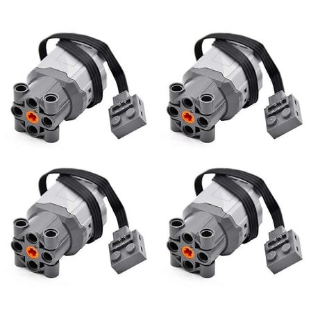 4X Tekniska Delar Motor Byggkloss Motor L-Motor 88003 för Power Functions Elektrisk Monterad B