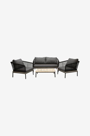 Venture Home - Lounge Set Andorra - Svart - Loungemøbler - Fra Homeroom