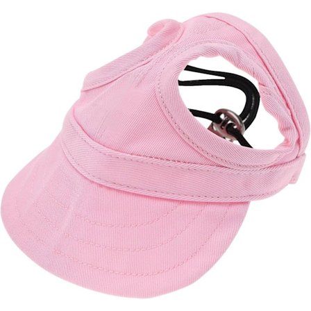 Hund Baseball Caps Rosa Størrelse M Sports Kjæledyrhatt - Hund Solhatt - Justerbar Canvas Hundhatt