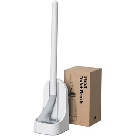 Toalettborste i golfklubbsdesign av plast - Flexibelt TPR-borsthuvud,