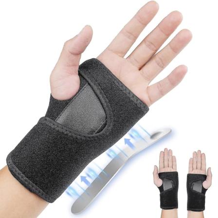 Justerbar håndledsstøtte Carpal Tunnel kompressionsskinne lindrer smerter, forstuvninger, senebetændelse og ledsmerter, åndbar støtte giver 