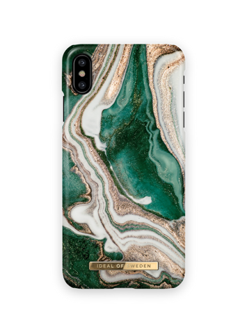Fashion Case iphone X Golden Jade Marble