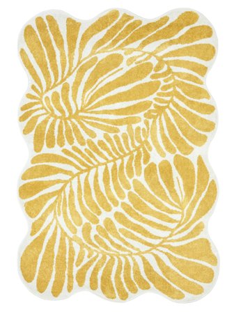 Indoor/Outdoor Rug Floral Washable Small Passionata - Yellow/White 140X200 Modern Style