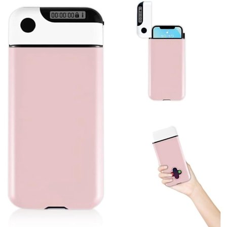 Telefonsafe - Telefon tidslås med timer - Telefonsafe med tidslås - Fokusboks - Smarttelefonlås - Smarttelefonsafe - Bærbar tidslåsboks - Timer