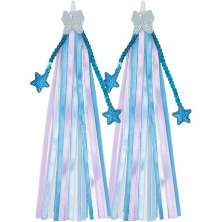 1 par cykelstreamere, børnecykelkvaster, cykelstyrstreamere farverige bånd