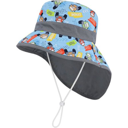 Sun hat for children, summer hat for children, beach, playground, UV protection, soft, breathable, adjustable cotton hat
