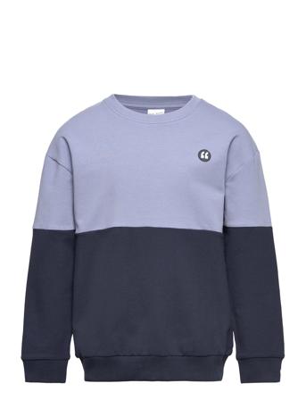 Nkmvaronny Ls Boxy Sweat Unb Sweat-shirt Genser Marineblå Name It*Betinget Tilbud