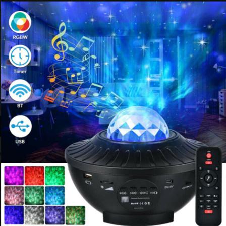 Led Starry Sky Projektorljus Usb Galaxy Star Night Ocean Wave