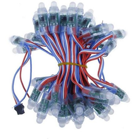 100 stk./lot 12 mm Ws2811 2811 Ic Rgb Led Pixel Modul Lysstreng Ip68 5v Ferier/jul/Festi