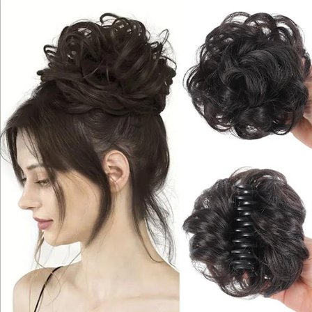 Kudde Hår Paryk Scrunchy Clip-in Krøllet Knude Lazy Updo-No.4