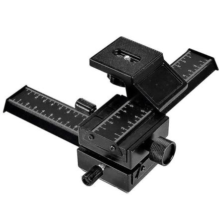 Pro 4-vejs Makro Fokusering Fokus Stativ Skinne Skydehoved /-op For , , Digital Slr kamera