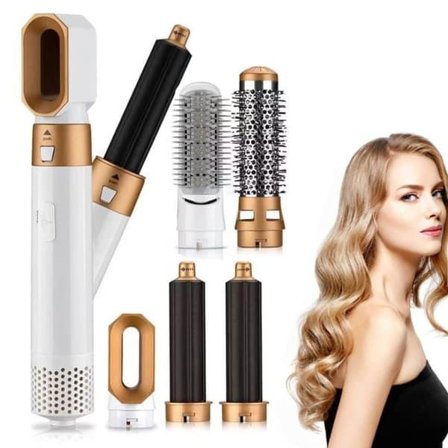 5-i-1 Hårstylingsværktøj - Air Styler, Varmluftsbørste, Air Styler - 5 dele