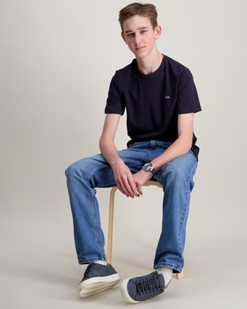 Lexington Liam Classic Organic Cotton Tee Blå T-shirts Kille - Kids Brand Store