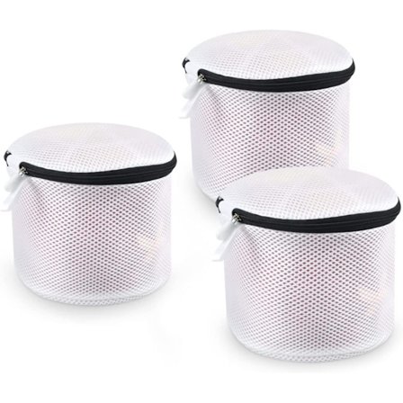 Svart 3-pakning BH Vaskepose, Vaskemaskin Vaskepose med