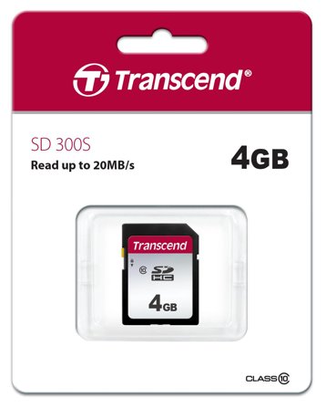 Transcend 300S - flashminnekort - 4 GB - SDHC