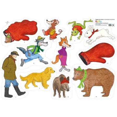 Flanosats Sagan om vanten - Lyreco - Skola och förskola - Lekmaterial - Flanellograf