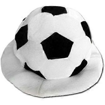 Halloween Fotball Bøttehatt Hodeplagg Perfekt for Rollespill Kostymefester Plysj Bøttehatt Tegneserie Fotball svart og hvit