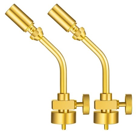 2 stk Messing Flamme Propanbrennerhode Gass Sveisebrennerhode Dysespisser Propanbrenner Brennstoff Ved Propan