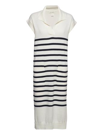 Dress Claire Knitted Stripe Dresses T-shirt Dresses Vit Lindex
