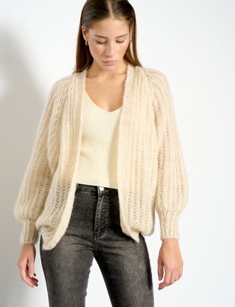 Noella Joseph Knit Cardigan - Beige - XS/S