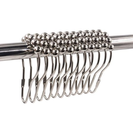 24-pack duschdraperikrokar (krom)