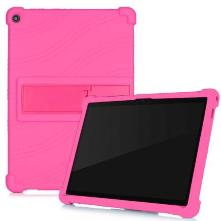 silikone slide-out kickstand design Etui for Lenovo Tab M10 fhd plus - Rose Pink