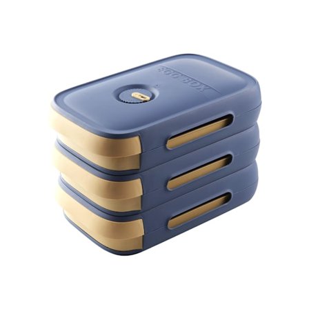 Plastäggfack, kylfack för kylskåp, äggkartong, äggfack för kylskåpsköksbänk (blå)