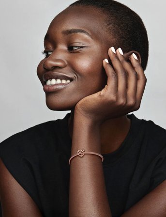 Pandora Family Tree Heart 14K Rose Gold-Plated Charm With Clear Cubic Zirconia - Pink - ONE SIZE