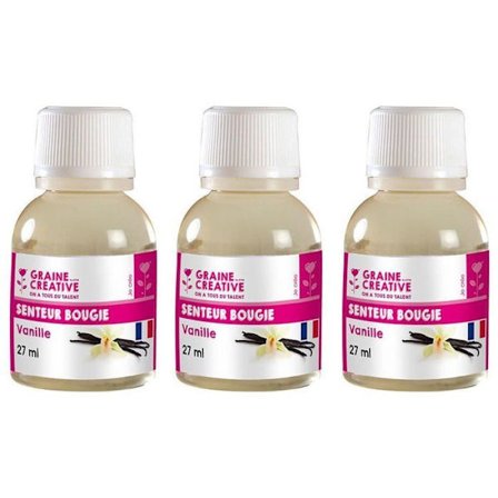 Lysduft - GRAINE CREATIVE - Vanilje - 81 ml - 3 potter på 27 ml - Mix