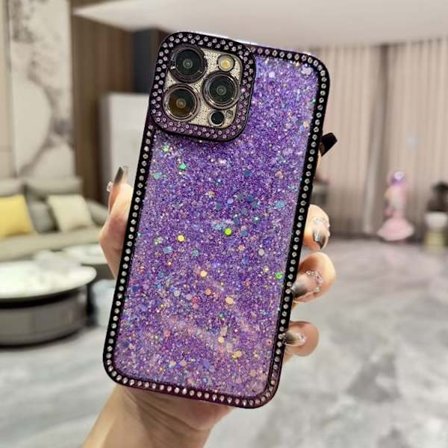 iPhone 16 Pro Diamant Glittrande Paljetter TPU Skal