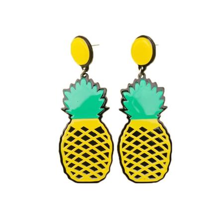 Söta banan-/ananashängande örhängen Kreativa trendiga färgglada fruktörhängen i akryl för tonåringar och unga flickor pineapple