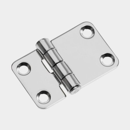 Lugehængsel Roca, 59 x 37 mm, med forsænkede skruehuller, rustfrit stål