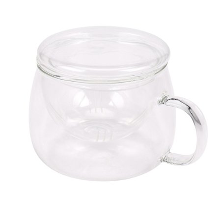 3 i 1 sett Klar Varmebestandig Te- og Kaffe-kopp med Brygge-tefilterlokk for Hjem og Kontor