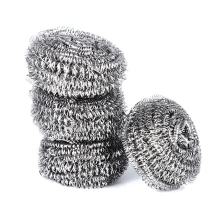 Stålbollssvamp för rengöring av svåra ytor som spisar, kastruller, fläktar etc.