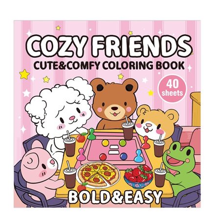 Fargeleggingsbok for dyr - 40 ark i kvadratisk format