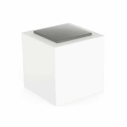 Cubo luminoso da giardino Arkema Iris SL in resina LLDPE con pannello fotovoltaico
