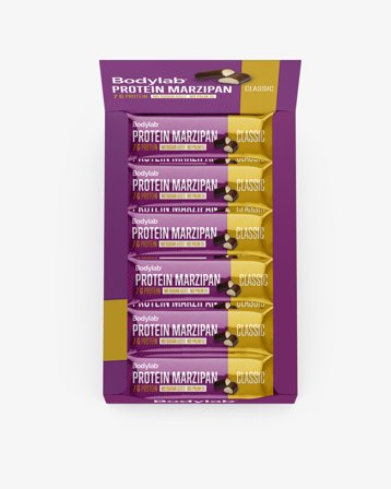 12 x Bodylab Protein Marzipan Classic – 12 stk hel eske Marzipan, Kosttilskudd, Barer, Proteinbar