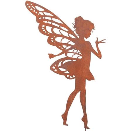 Dekorative hagestolper, fe silhuett metall hagestolper kunst utendørs hagedekor vårdekor