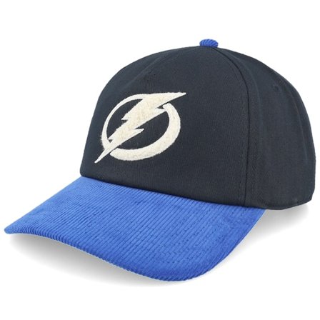 American Needle - NHL Schwarz adjustable Cap - Tampa Bay Lightning Burnett Black/Blue Corduroy A-frame Adjustable @ Hatstore