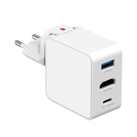 4Smarts 3-in-1 GaN Flex Charger/Travel Adapter 65W with HDMI – White