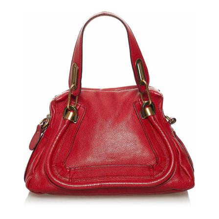 Chloé Pre-owned Paraty Leather HandTas , Rood , Dames , Maat: ONE Size Vintage Tassen