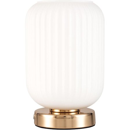 Noble Purity Bordslampa, 20 Watt Max. Vit, Champagne Guld, Glas, Metall, E27