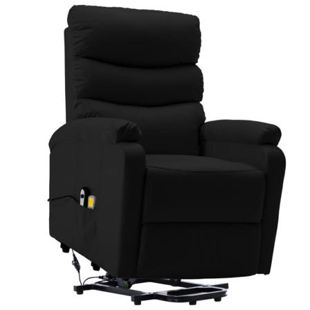 Vidaxl Massagefåtölj Med Uppresningshjälp Svart Konstläder Svart