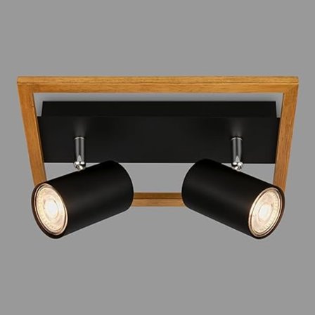 Taklampa, taklampa, lampa, träram, vridbar, vardagsrum, sovrum, kök, svart-trä