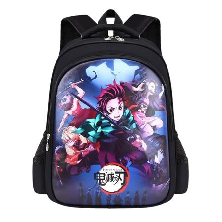 Anime Demon Slayer Ryggsekk Barn Skulder Student Skoleveske Kimetsu No Yaiba Ryggsekk Gaver[HK] A