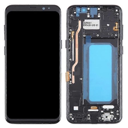 Kompatibel med Samsung Galaxy S8+ G955 Grade C LCD-skærm og digitizer-enhed + ramme (TFT-teknologi) (Uden logo), Bla